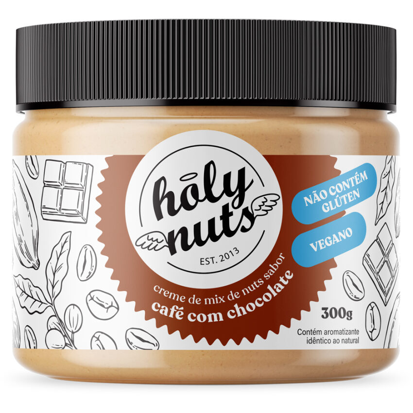 Creme de Mix de Sabor Café com Chocolate 300g - Holy Nuts