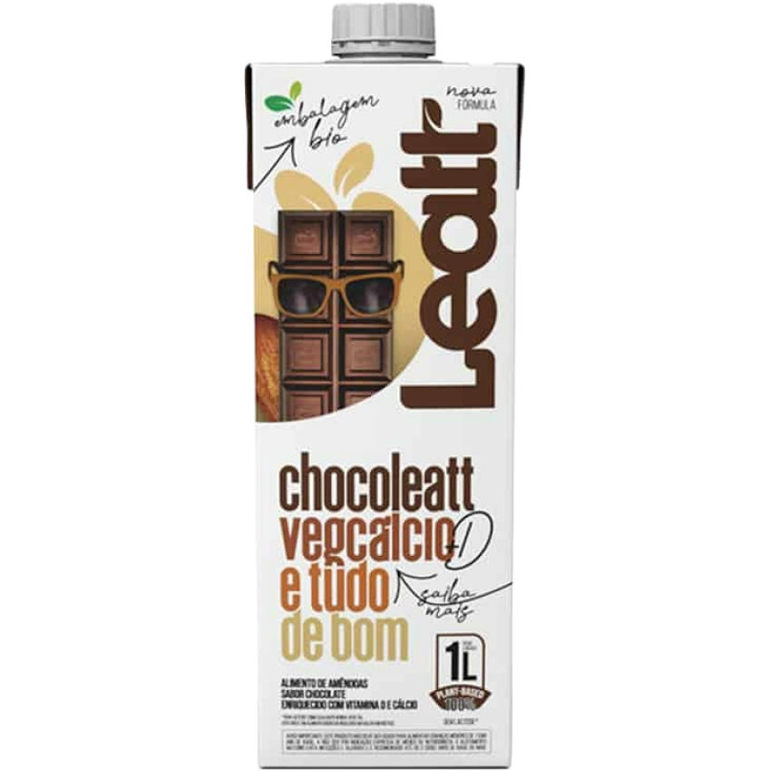 Chocoleatt 1L - Achocolatado Vegetal à base de Amêndoas 1L - Leatt