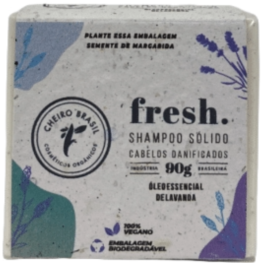 Shampoo Sólido para Cabelos Danificados 90g - Cheiro Brasil