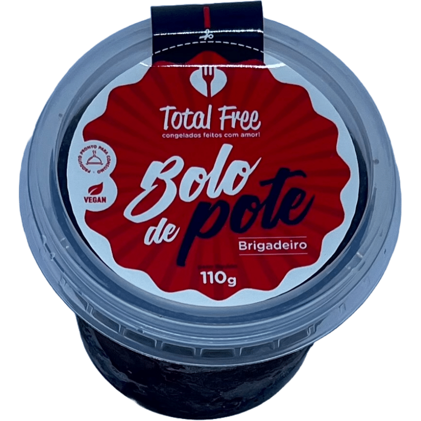 Bolo de Pote sabor Brigadeiro 110G (1un) - Total Free